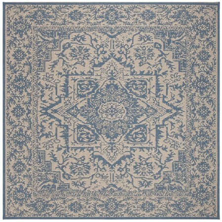 Safavieh 6 ft. 7 in. x 6 ft. 7 in. Square Linden 100 Bohemian Area Rug Cream & Blue LND139N-6SQ